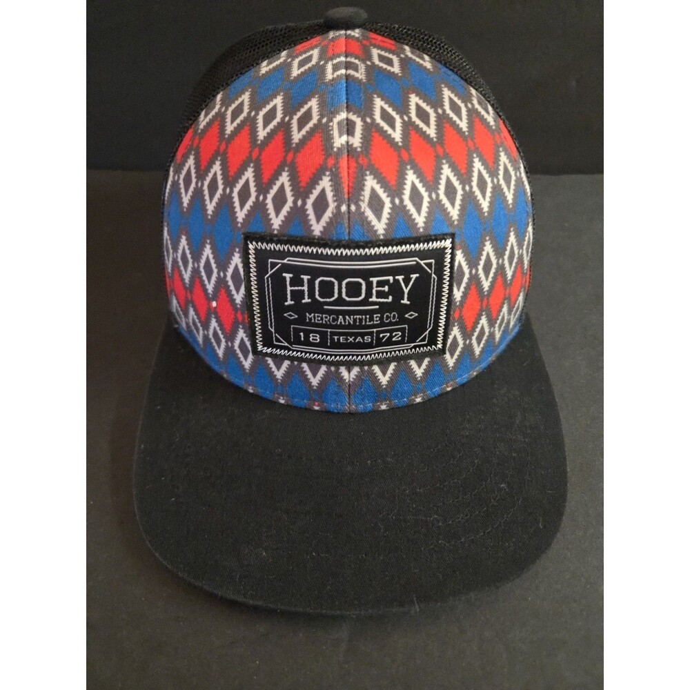 Hooey Doc Youth Trucker Hat Blue Aztec Western Snapback Mesh Cap 18 Texas 72